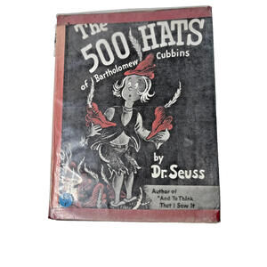 1938‎ The 500 Hats of Bartholomew Cubbins Dr. Seuss 1st Edition HC DJ POOR